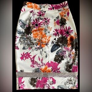 Y2K Floral cotton pencil skirt EUC Size S